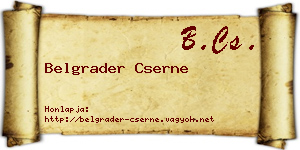 Belgrader Cserne névjegykártya